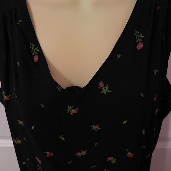 Old Navy Black Floral Tank Dress- Copy - Picture 3 of 11